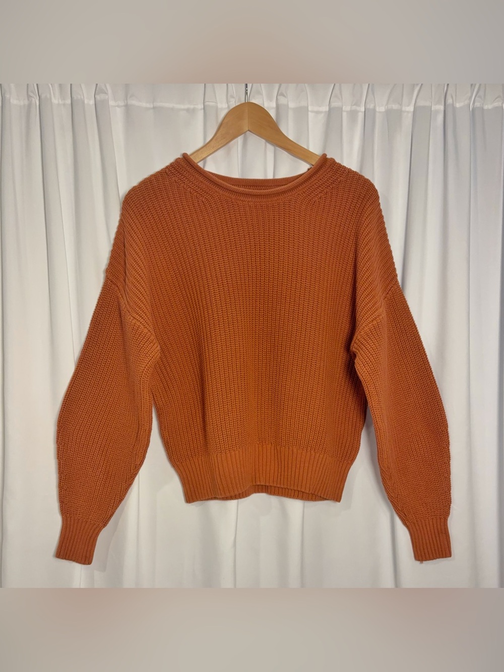 Gap Women's Roll Neck Cotton Sweater - Sierra Brown - Size S - EUC